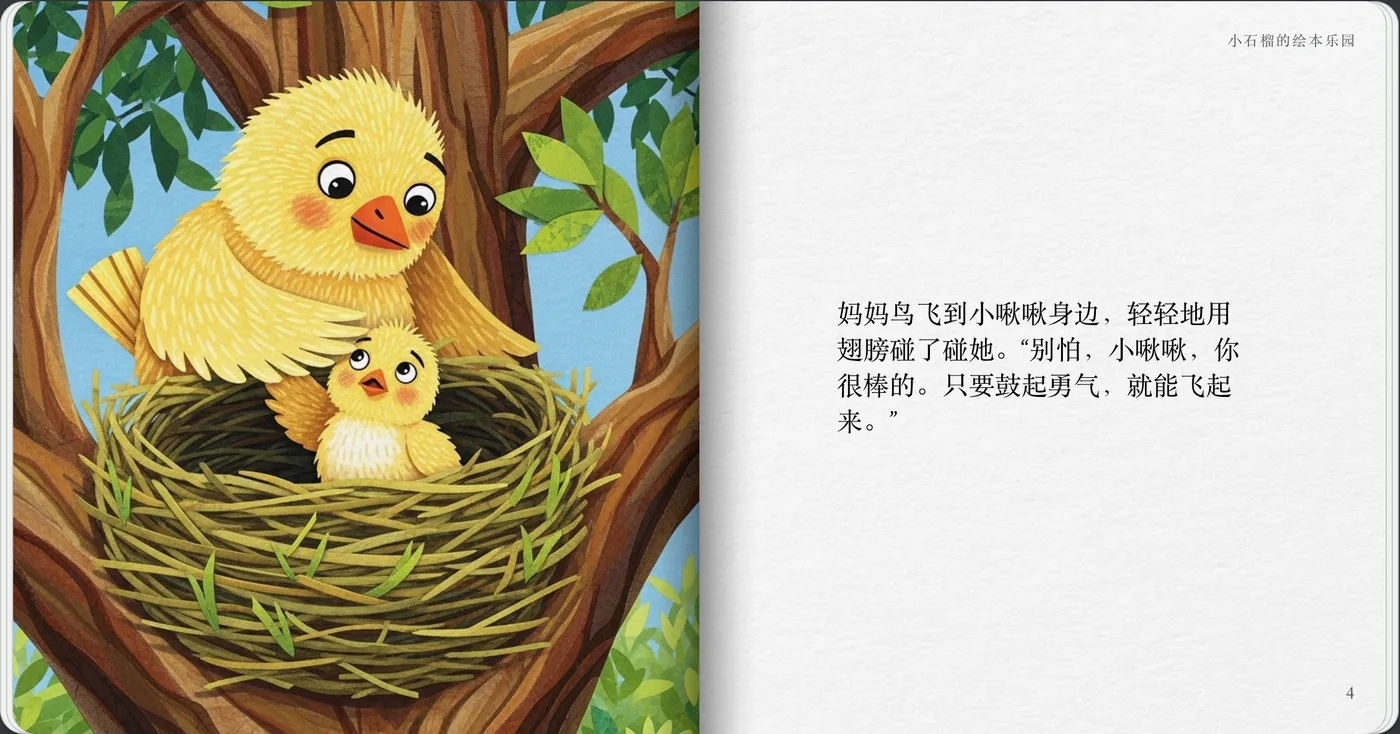 小啾啾的第一次飞行 4