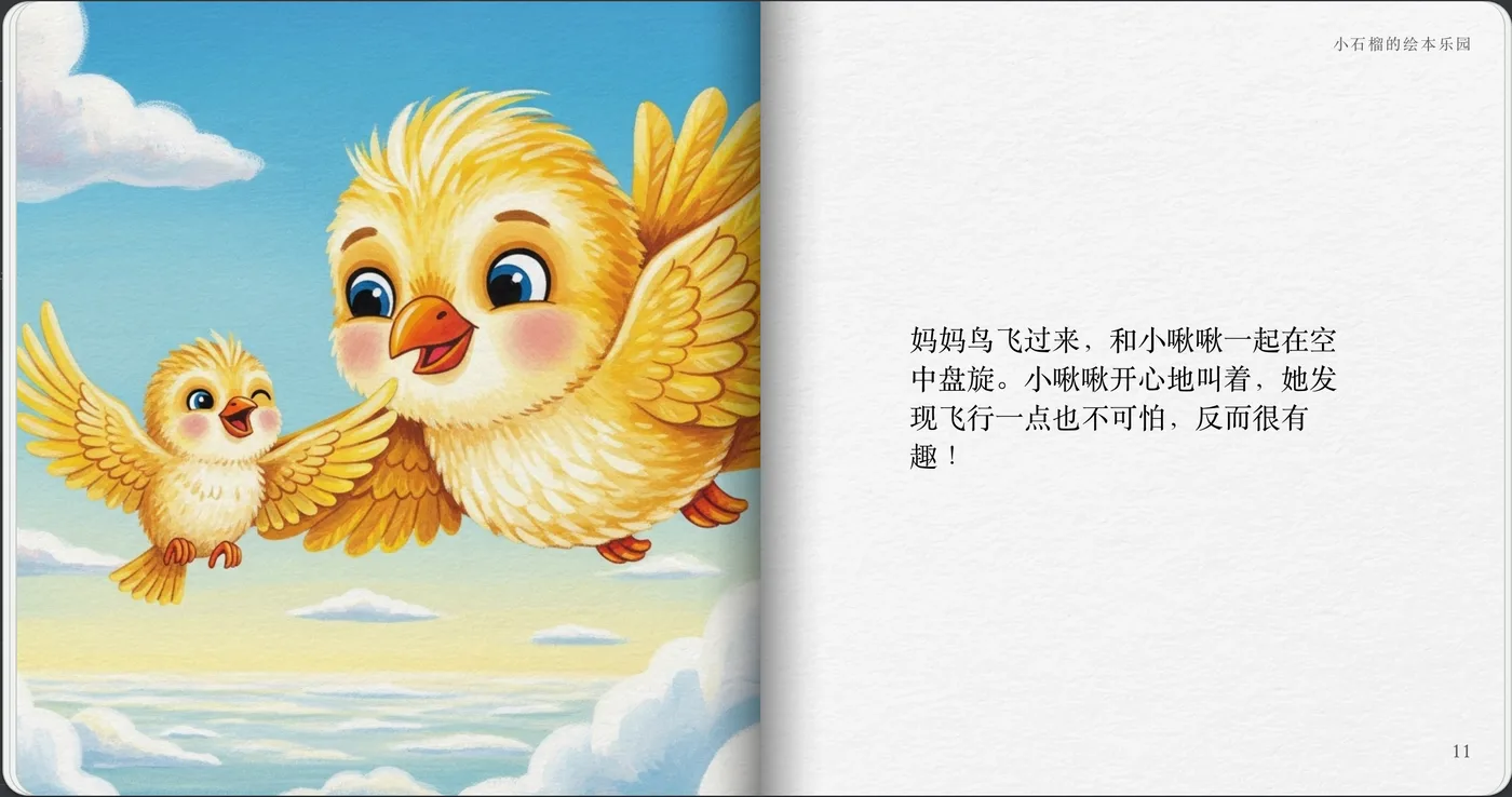 小啾啾的第一次飞行 11